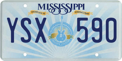MS license plate YSX590