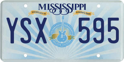 MS license plate YSX595
