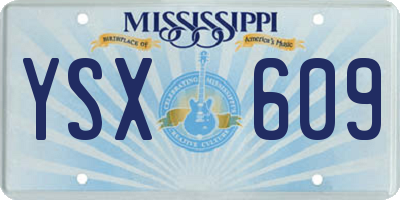 MS license plate YSX609
