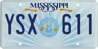 MS license plate YSX611