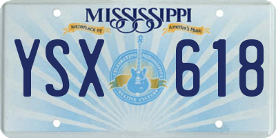 MS license plate YSX618