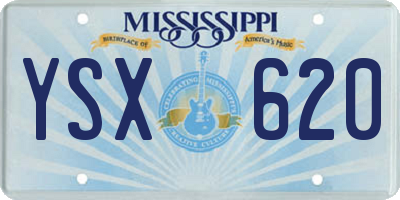 MS license plate YSX620