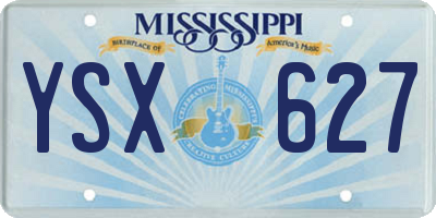 MS license plate YSX627