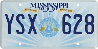 MS license plate YSX628