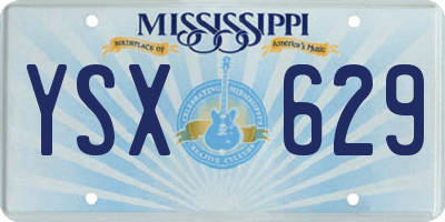 MS license plate YSX629