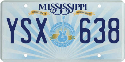 MS license plate YSX638