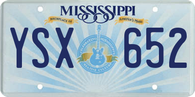 MS license plate YSX652