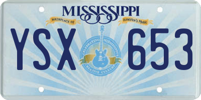 MS license plate YSX653