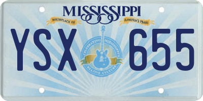 MS license plate YSX655