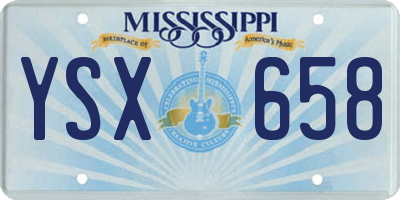 MS license plate YSX658