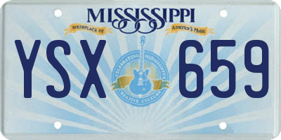 MS license plate YSX659