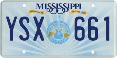 MS license plate YSX661
