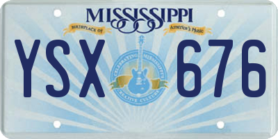 MS license plate YSX676