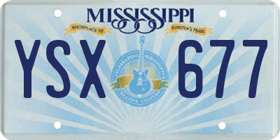 MS license plate YSX677