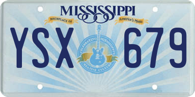 MS license plate YSX679