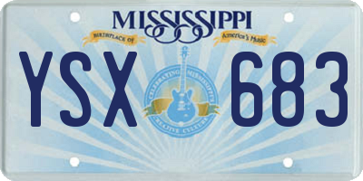 MS license plate YSX683