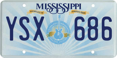 MS license plate YSX686