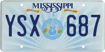 MS license plate YSX687