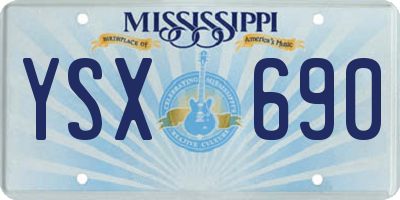 MS license plate YSX690