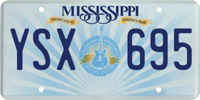 MS license plate YSX695