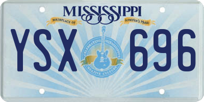 MS license plate YSX696