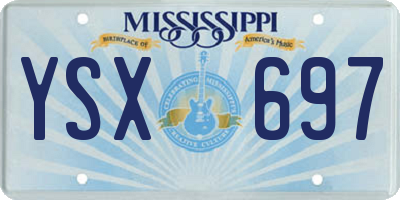 MS license plate YSX697