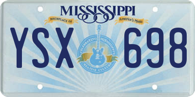 MS license plate YSX698