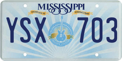 MS license plate YSX703