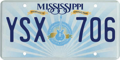MS license plate YSX706