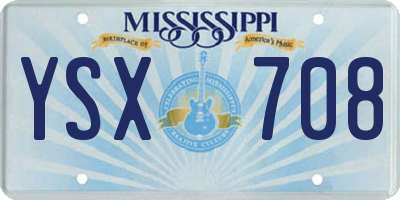 MS license plate YSX708