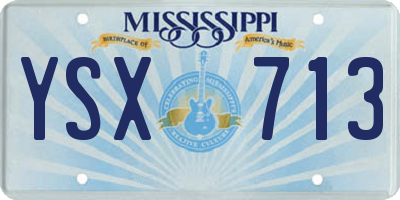MS license plate YSX713