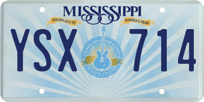 MS license plate YSX714