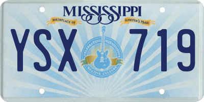 MS license plate YSX719