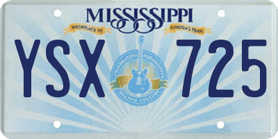 MS license plate YSX725