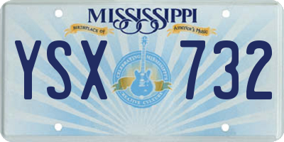 MS license plate YSX732
