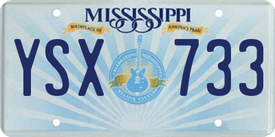 MS license plate YSX733