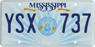 MS license plate YSX737