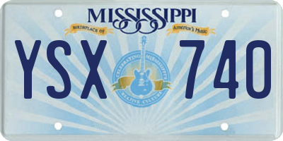 MS license plate YSX740