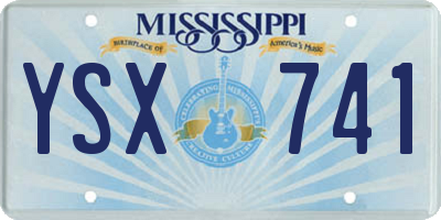 MS license plate YSX741