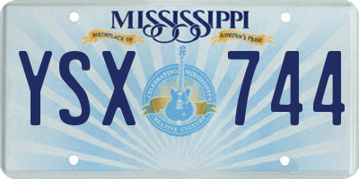 MS license plate YSX744