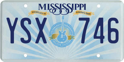 MS license plate YSX746