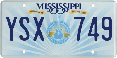 MS license plate YSX749