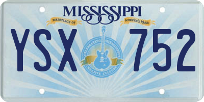 MS license plate YSX752