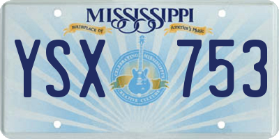 MS license plate YSX753