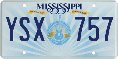 MS license plate YSX757