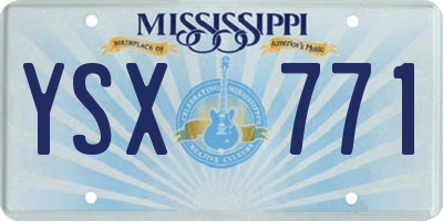 MS license plate YSX771