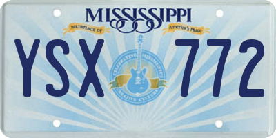 MS license plate YSX772