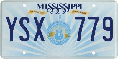 MS license plate YSX779