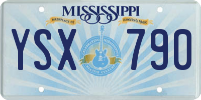 MS license plate YSX790
