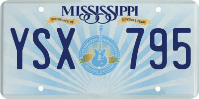 MS license plate YSX795